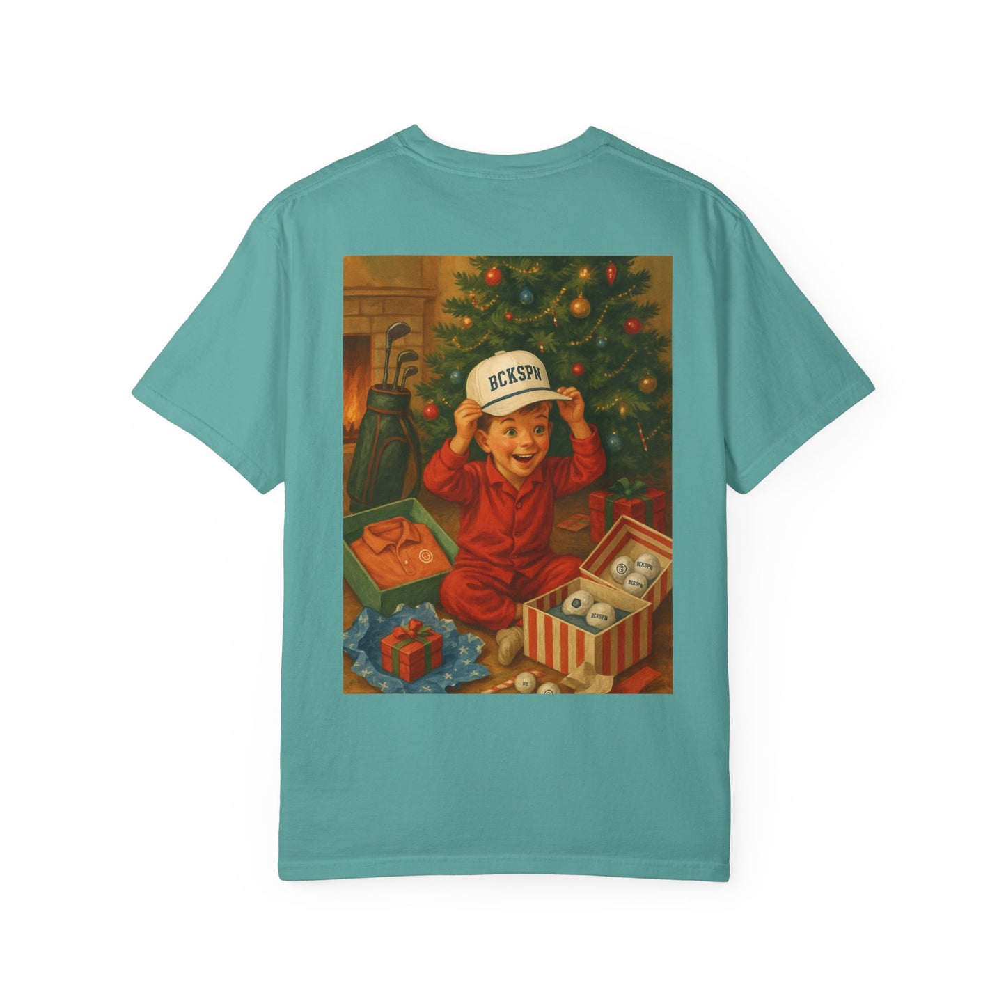 Christmas Retro Kid Graphic T-Shirt — 'BCKSPN' Vintage Holiday Tee