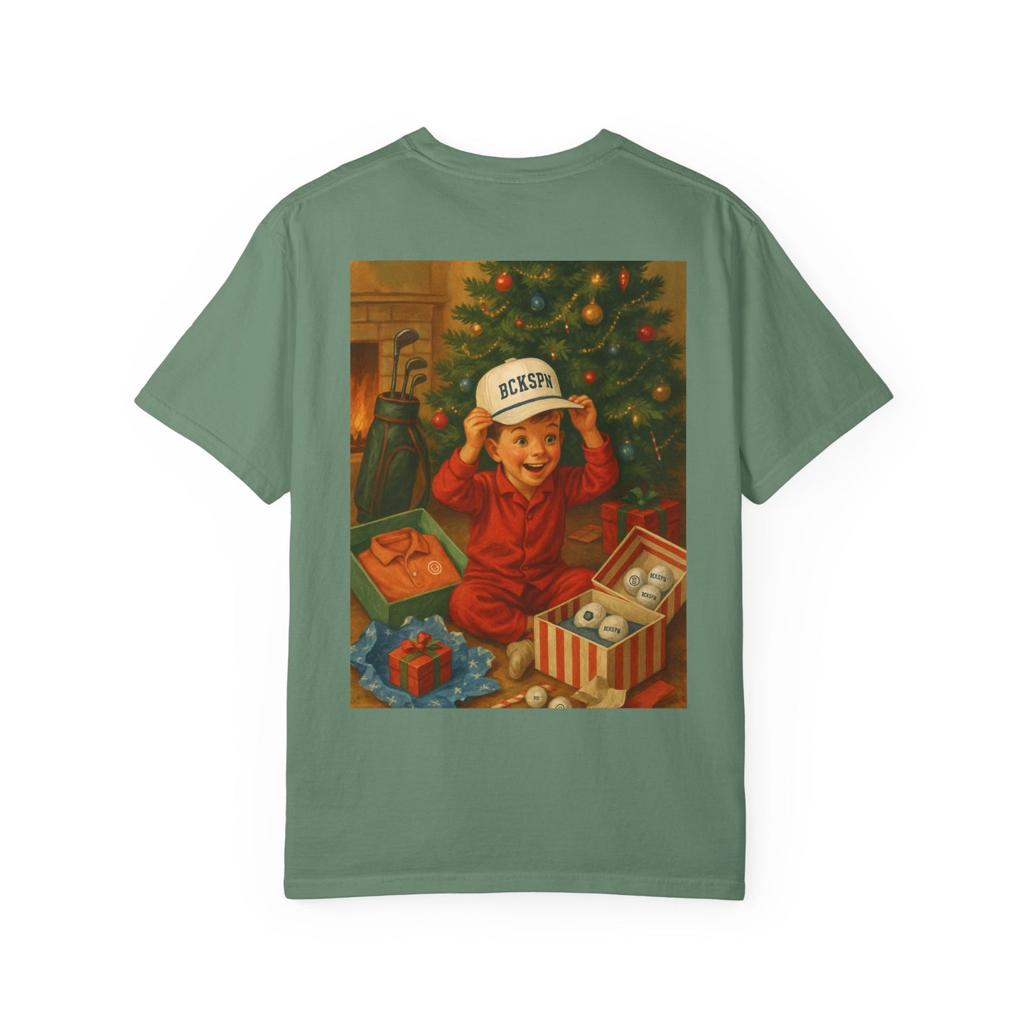 Christmas Retro Kid Graphic T-Shirt — 'BCKSPN' Vintage Holiday Tee