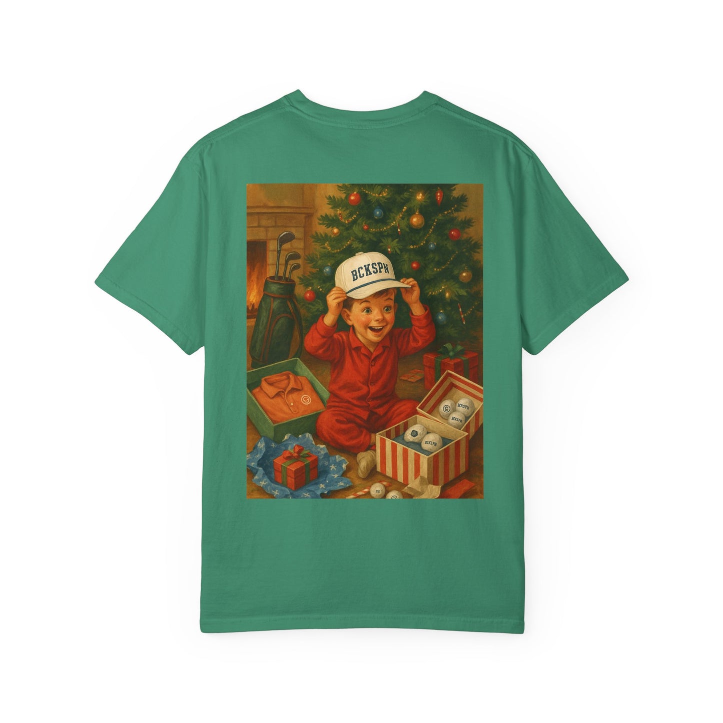 Christmas Retro Kid Graphic T-Shirt — 'BCKSPN' Vintage Holiday Tee