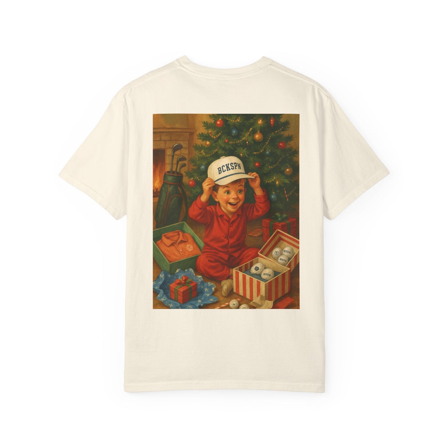 Christmas Retro Kid Graphic T-Shirt — 'BCKSPN' Vintage Holiday Tee