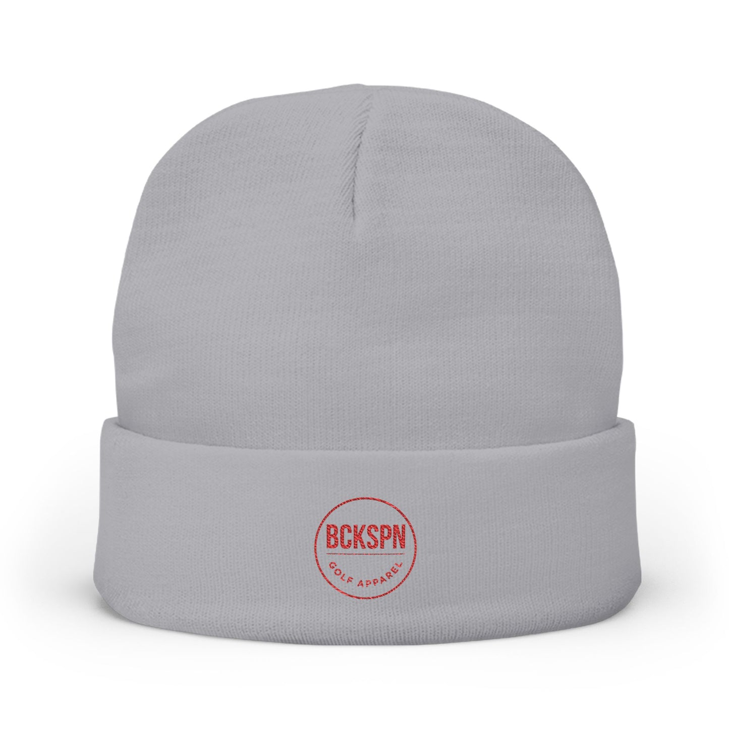 Embroidered 'BUKSPN' Knit Beanie — Minimal Logo Winter Hat