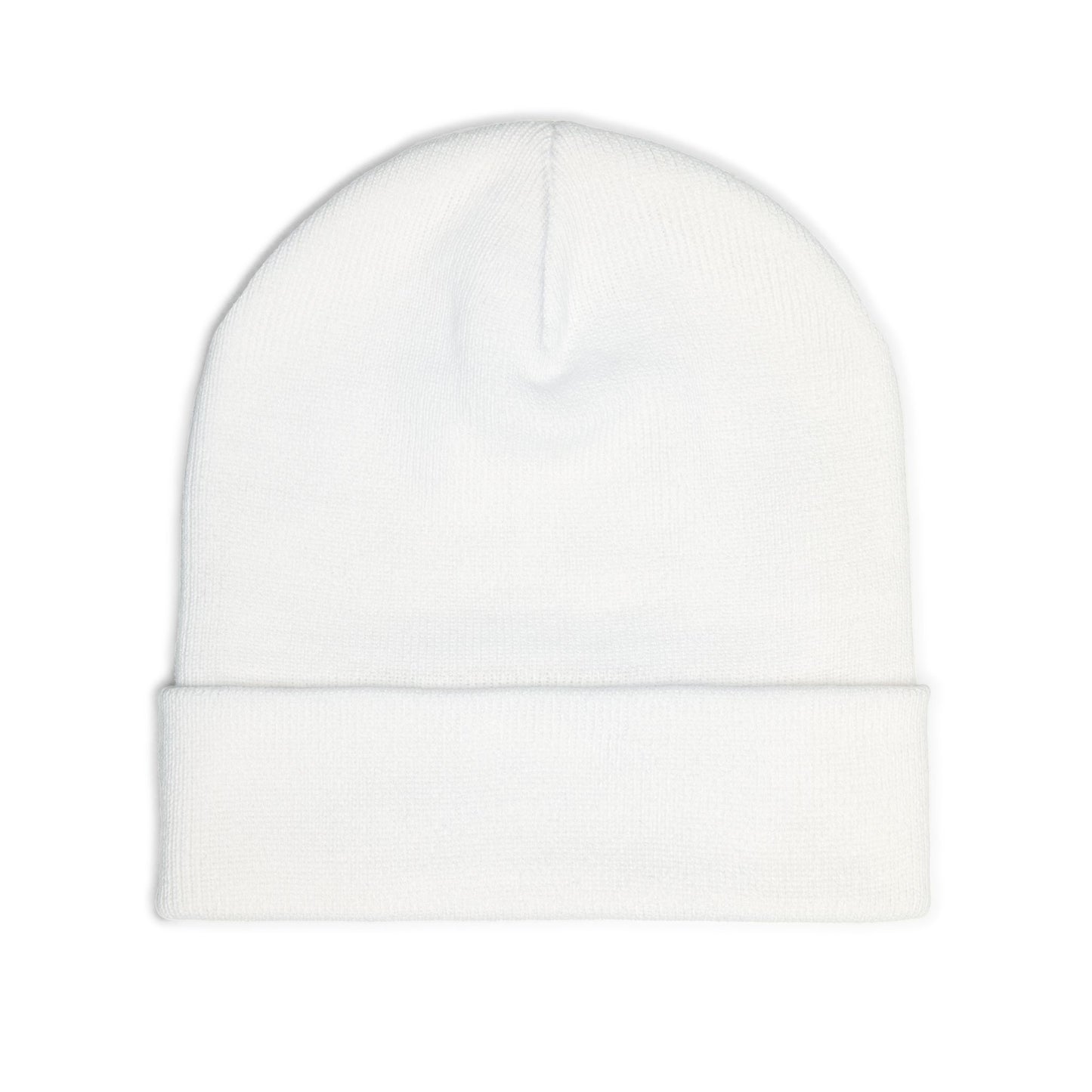 Embroidered 'BUKSPN' Knit Beanie — Minimal Logo Winter Hat