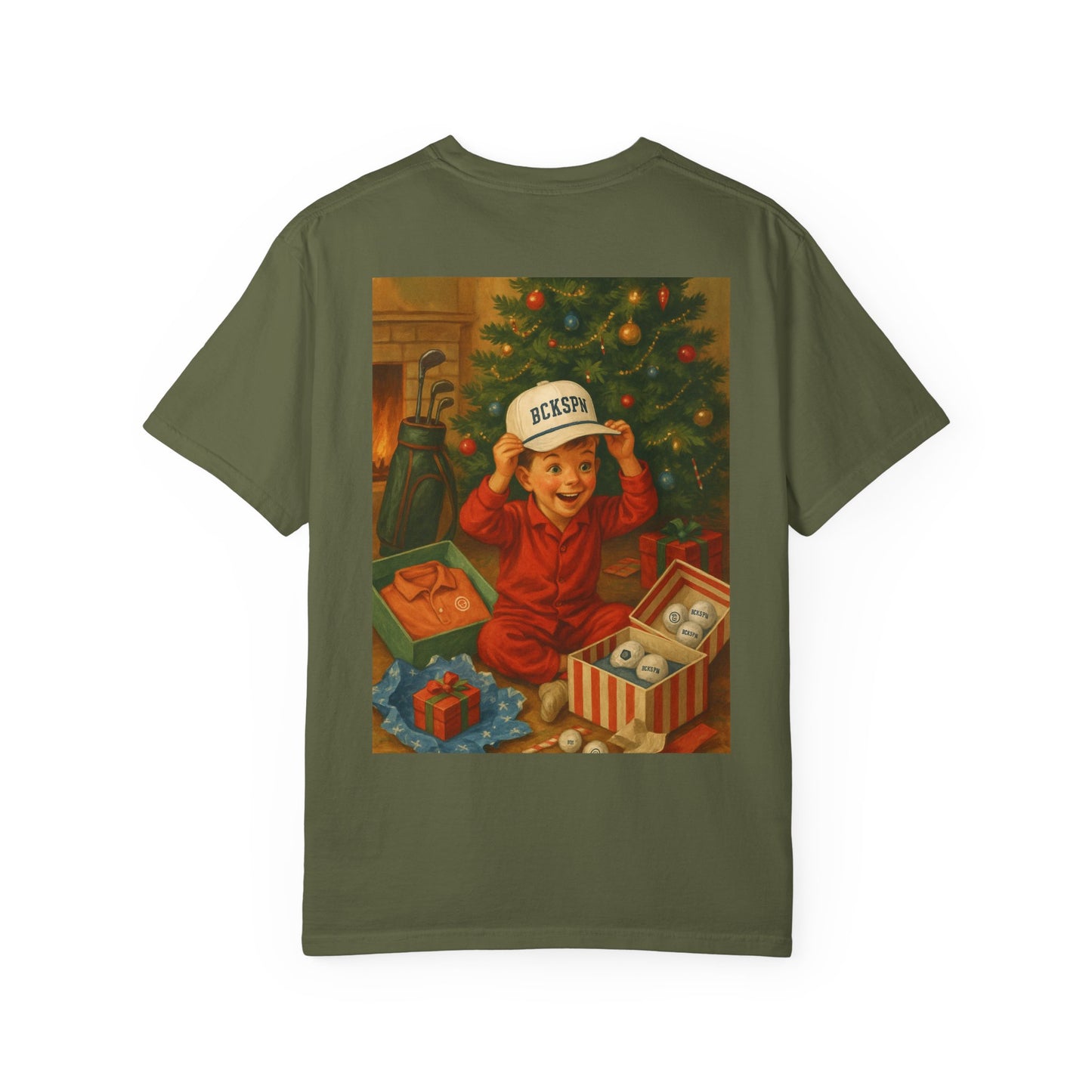 Christmas Retro Kid Graphic T-Shirt — 'BCKSPN' Vintage Holiday Tee